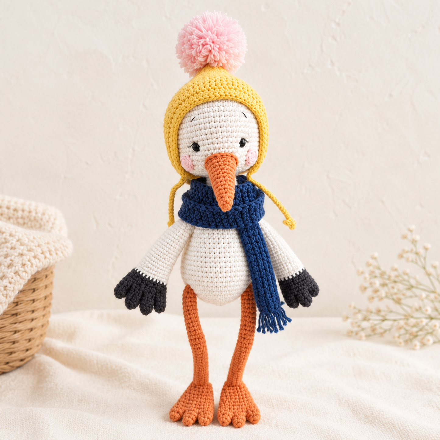 Crochet Stork Pattern, Atlas (10 to 11 Inches)