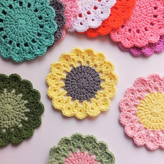 4 in 1 Floral Coaster Pattern Bundle