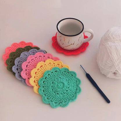 4 in 1 Floral Coaster Pattern Bundle