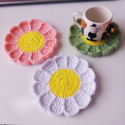 8 in 1 Daisy Flower Coaster Crochet Pattern