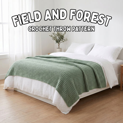 Crochet Field and Forest Throw Pattern
