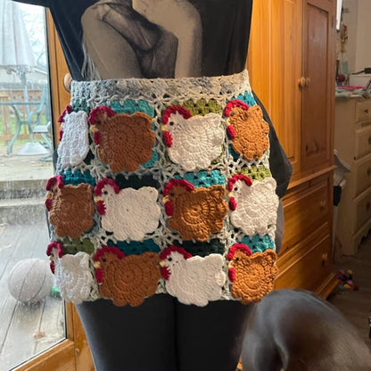 Crochet Nesting Hens Egg Gathering Apron Pattern (2 Sizes)