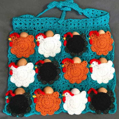 Crochet Nesting Hens Egg Gathering Apron Pattern (2 Sizes)