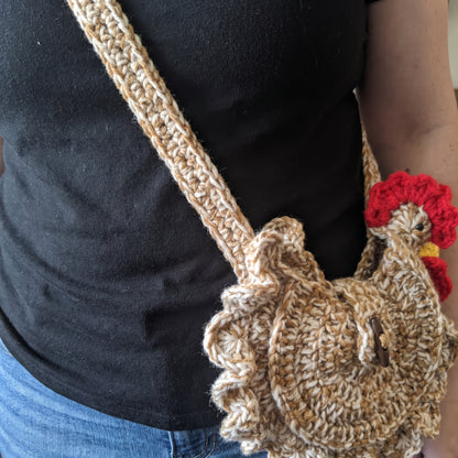 Crochet Chicken Bag Pattern (Crossbody Purse)