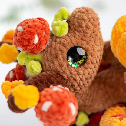 Crochet Autumn Dragon in a Basket Pattern