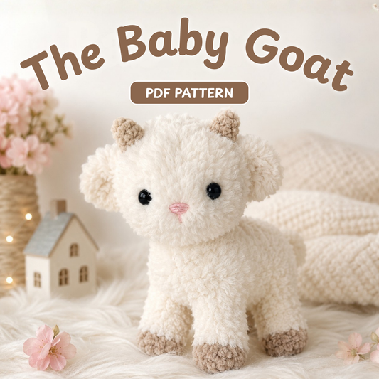 Crochet Baby Goat Pattern (Fur Plush)