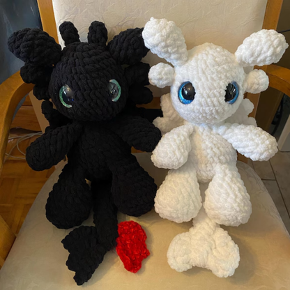 Crochet Baby Night Dragon and Baby Light Dragon Amigurumi Pattern (2 in 1)