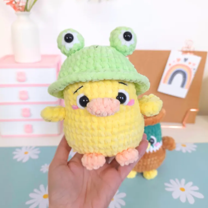 Crochet Duck and Mallard Amigurumi Pattern (2-in-1 with 4 Hat Styles)