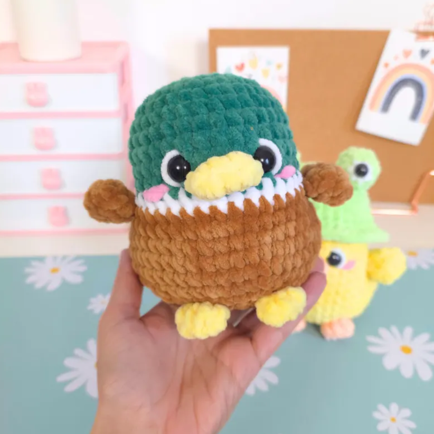 Crochet Duck and Mallard Amigurumi Pattern (2-in-1 with 4 Hat Styles)