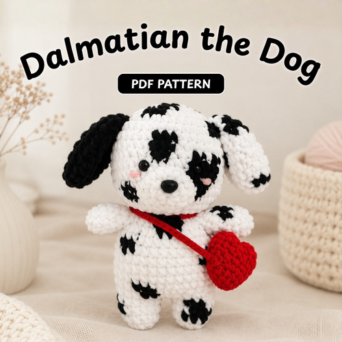 Crochet Dalmatian the Dog Amigurumi Pattern
