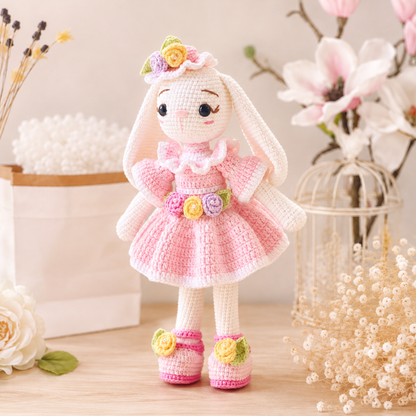 Crochet Ellie Bunny Pattern: Amigurumi Doll with Removable Outfit