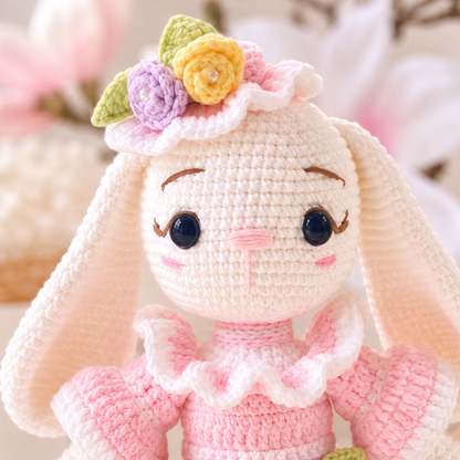 Crochet Ellie Bunny Pattern: Amigurumi Doll with Removable Outfit