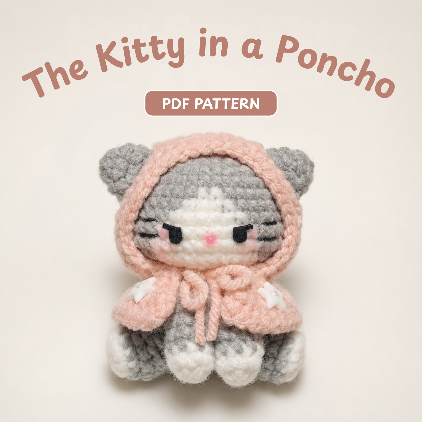 Crochet Poncho Kitty Amigurumi Pattern