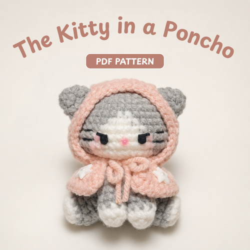 Crochet Poncho Kitty Amigurumi Pattern
