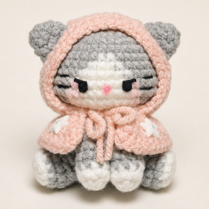 Crochet Poncho Kitty Amigurumi Pattern