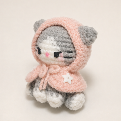 Crochet Poncho Kitty Amigurumi Pattern