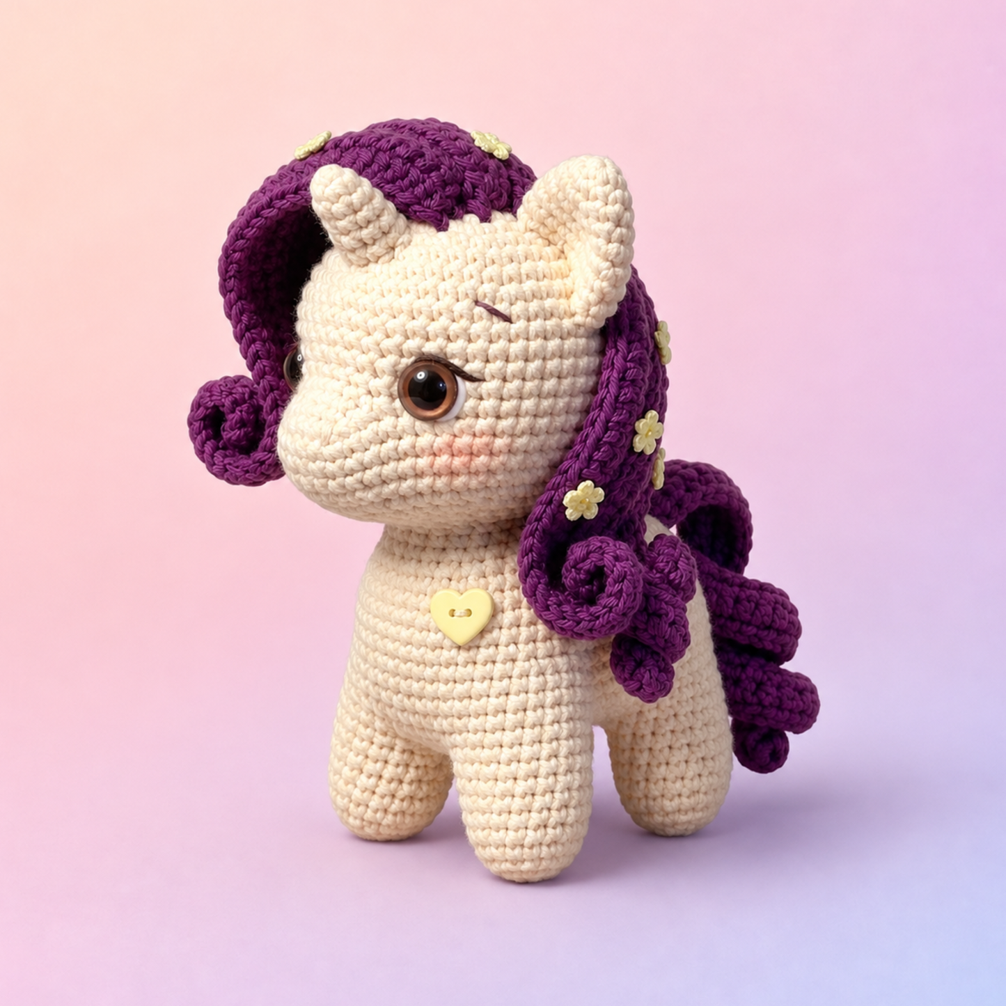 Crochet Fantasy Pony Amigurumi Pattern (6 Characters)
