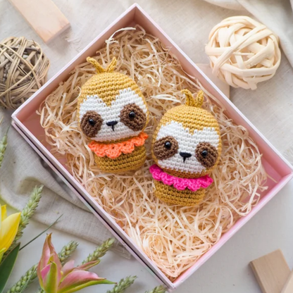 Crochet Mini Animals Pattern (Duck, Penguin, Sloth, Hippo, Rhino, Wolf)