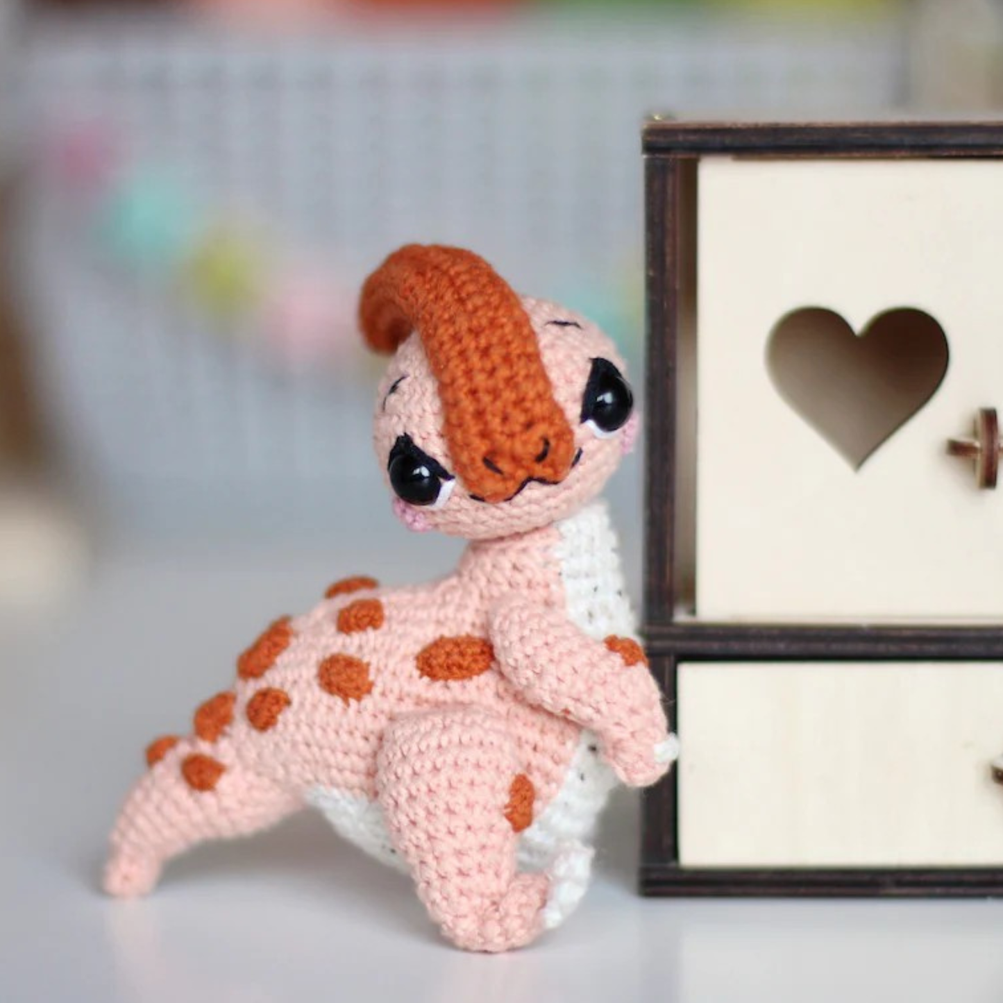Crochet Parasaurolophus Dinosaur Amigurumi Pattern