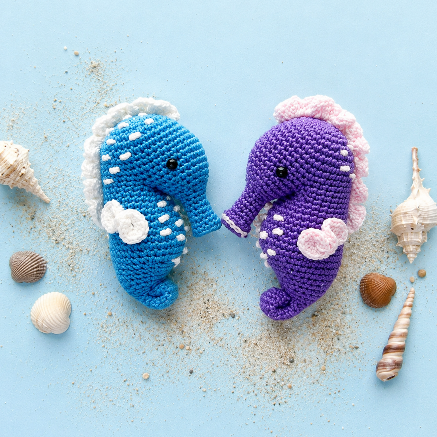Crochet Sea Animals Pattern Vol. 2 (6 Characters: Seahorse, Jellyfish, Beluga, Whale, Starfish &amp; Stingray)