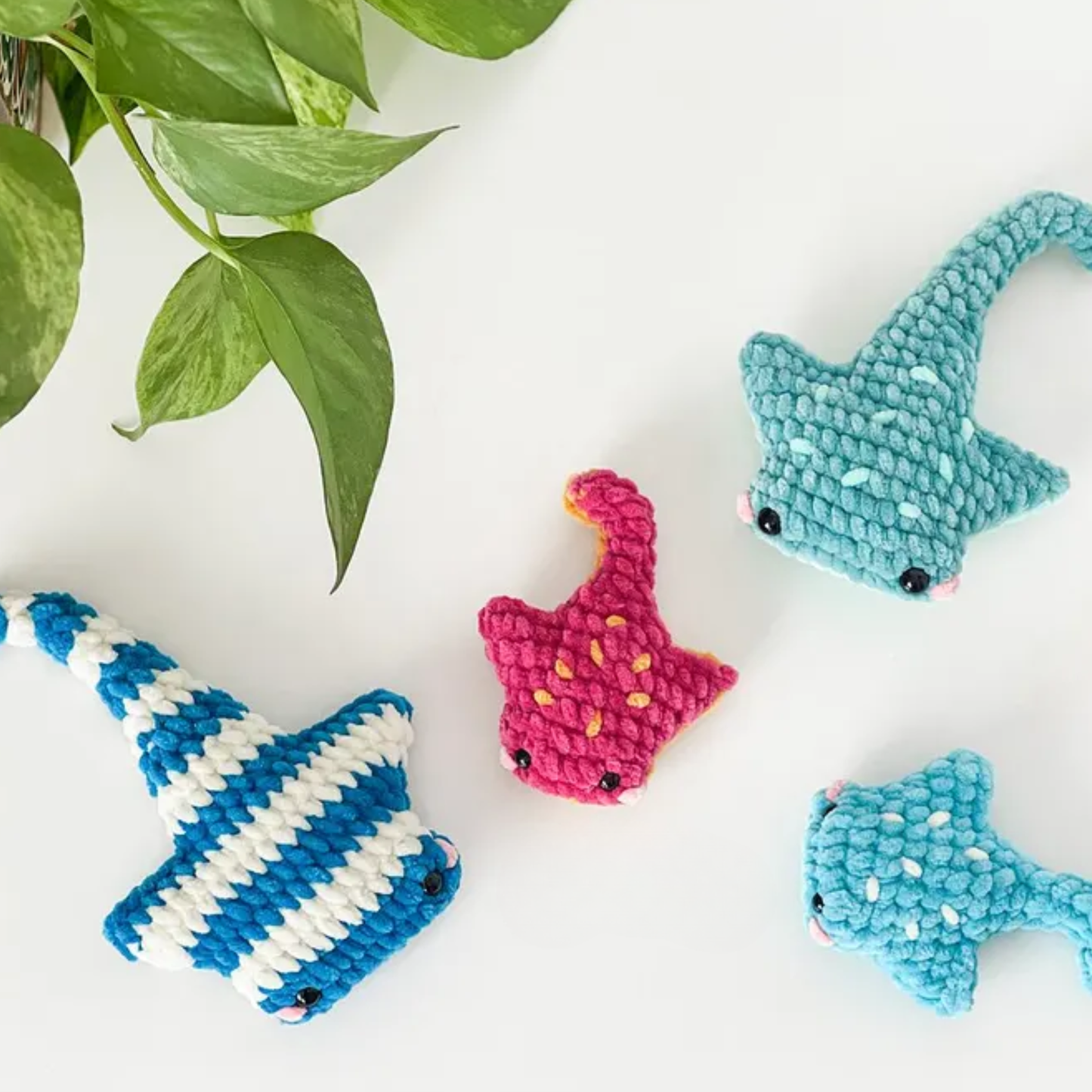 Crochet Mini Stingray Amigurumi Pattern (4 Versions)