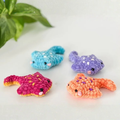 Crochet Mini Stingray Amigurumi Pattern (4 Versions)