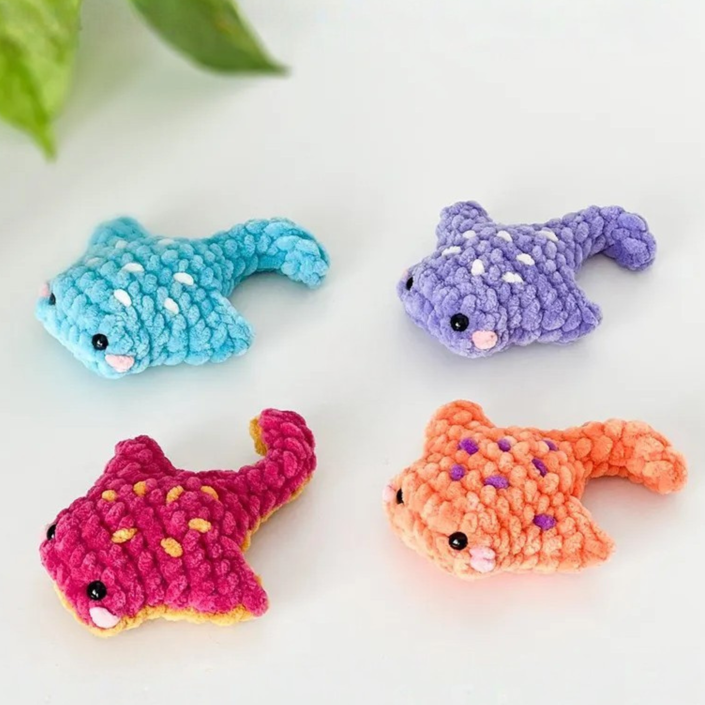 Crochet Mini Stingray Amigurumi Pattern (4 Versions)