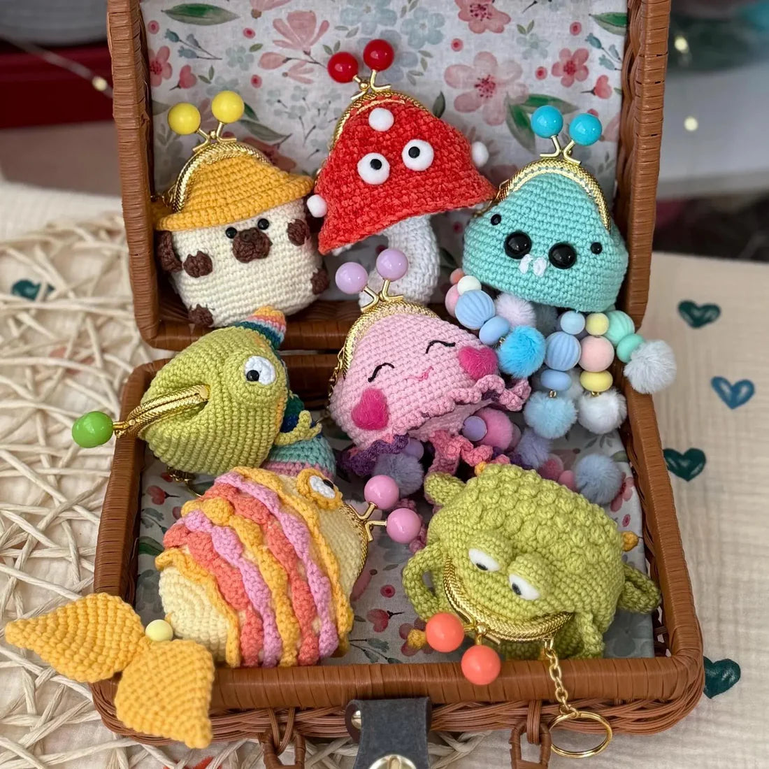 7 in 1 Wallets Keychain Crochet Pattern