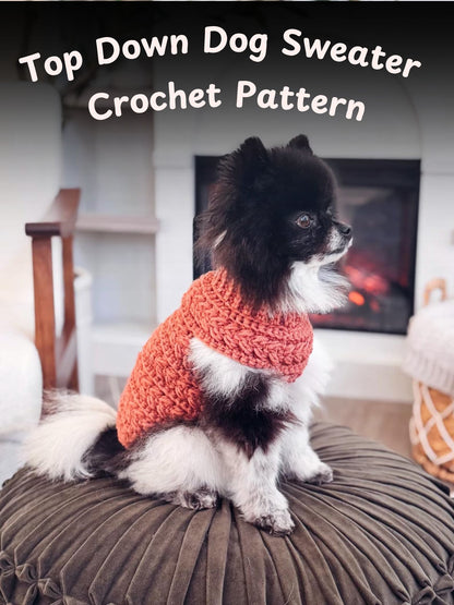 Top Down Dog Sweater Crochet Pattern