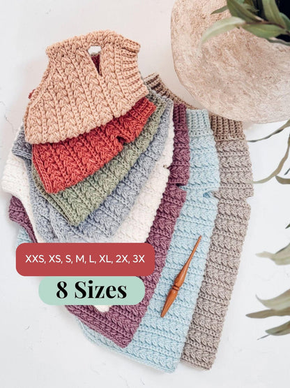 Top Down Dog Sweater Crochet Pattern