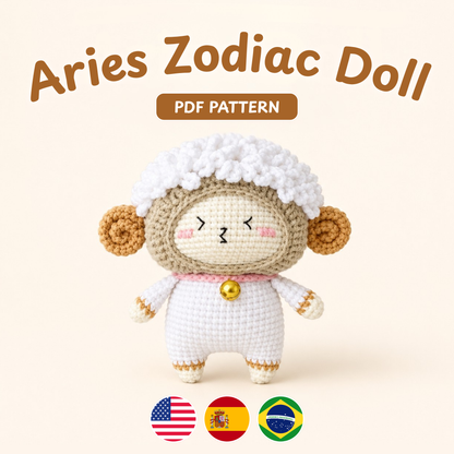 Crochet Aries Zodiac Keychain Pattern