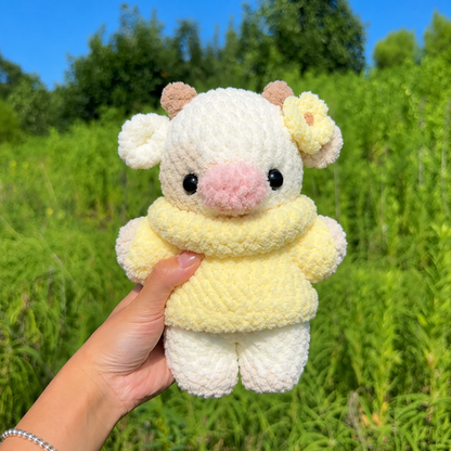 Crochet Baby Cow in Clothing Pattern Bundle (10 in 1)