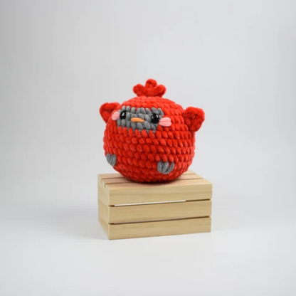 Crochet Bounci Little Birds Amigurumi Pattern (Chicken, White Chicken, Brown Chicken, Budgie, Pigeon & Cardinal | 6 Designs in One)