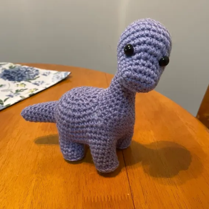 Crochet Brontosaurus Pattern (Plushie Dinosaur with Sun, Moon & Flower Mods)