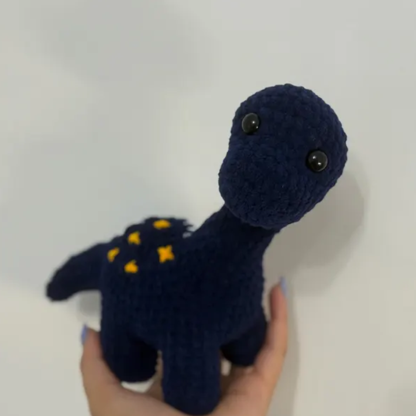 Crochet Brontosaurus Pattern (Plushie Dinosaur with Sun, Moon & Flower Mods)