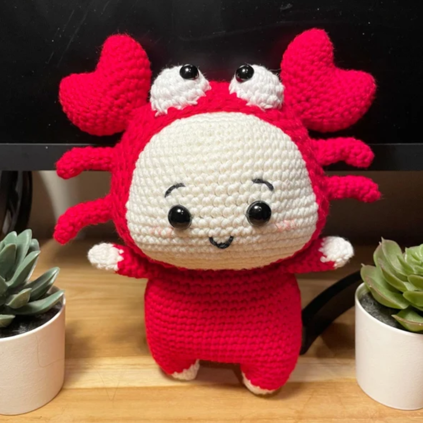 Crochet Cancer Zodiac Doll Pattern (Amigurumi Keychain | 2.5 inches | English PDF)