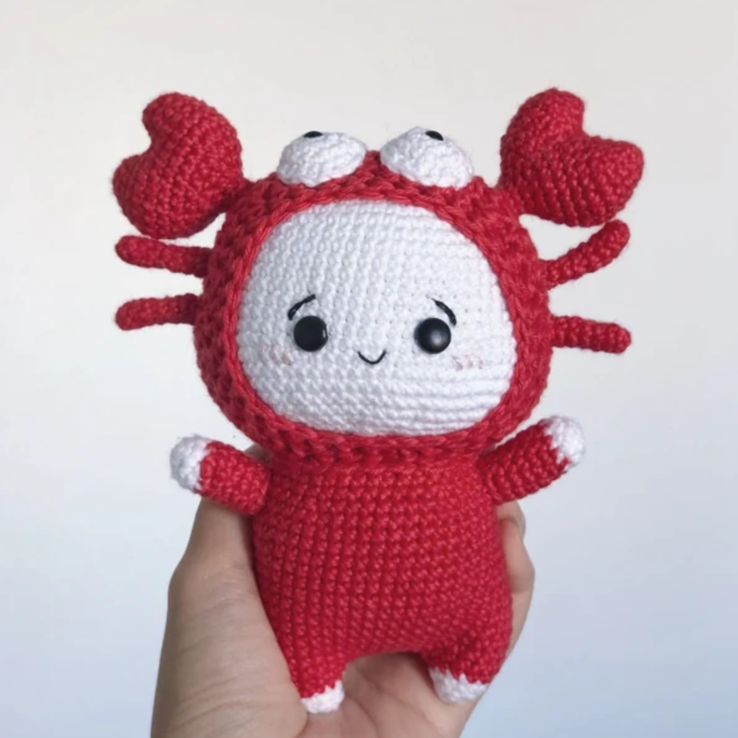 Crochet Cancer Zodiac Doll Pattern (Amigurumi Keychain | 2.5 inches | English PDF)
