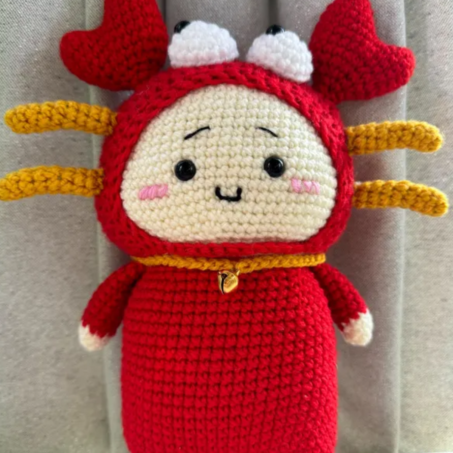Crochet Cancer Zodiac Doll Pattern (Amigurumi Keychain | 2.5 inches | English PDF)