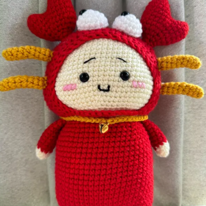 Crochet Cancer Zodiac Doll Pattern (Amigurumi Keychain | 2.5 inches | English PDF)