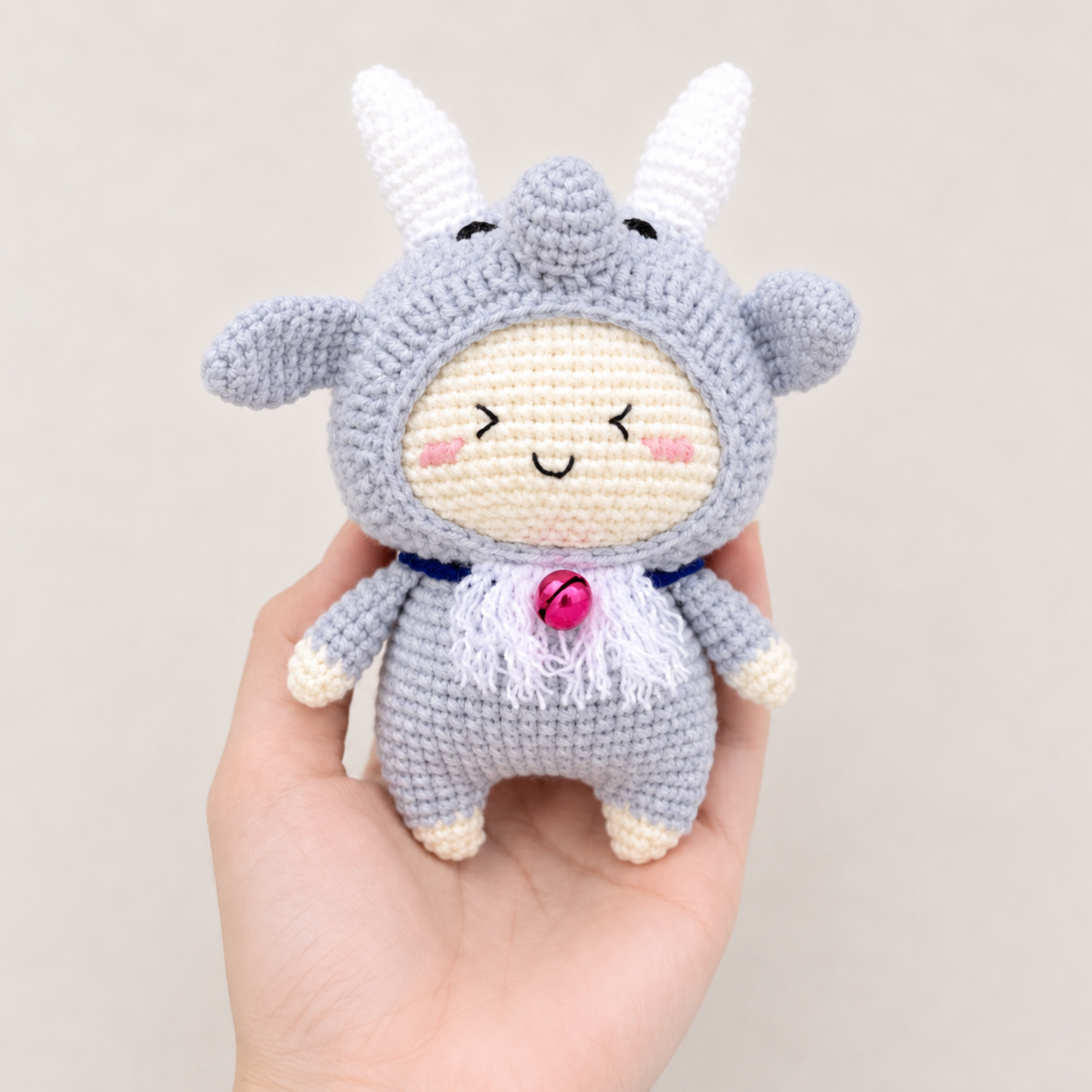 Crochet Capricorn Zodiac Doll Pattern (Amigurumi Keychain | 3 inches | English PDF)