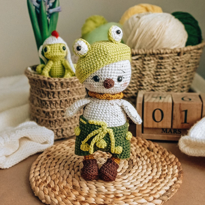 Crochet Easter Chick Pattern (With Frog and Bunny Outfits)