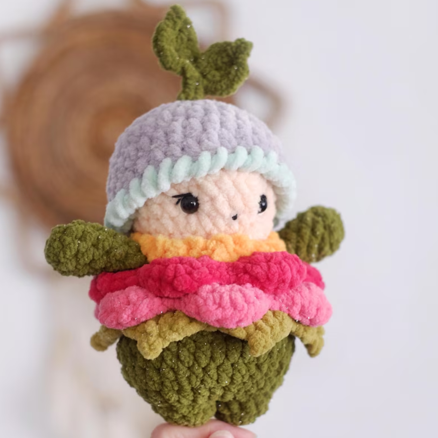 Crochet Chunky Florette Pattern (Flower Amigurumi)