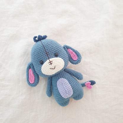 Crochet Amigurumi Donkey Pattern (5–6 Inch Finished Size)