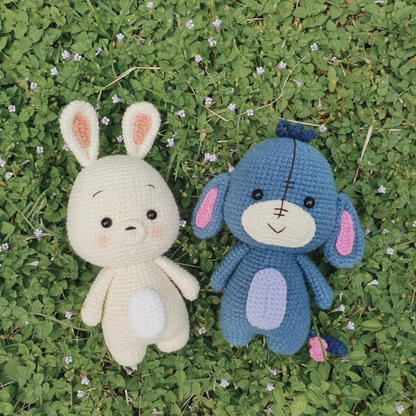 Crochet Amigurumi Donkey Pattern (5–6 Inch Finished Size)