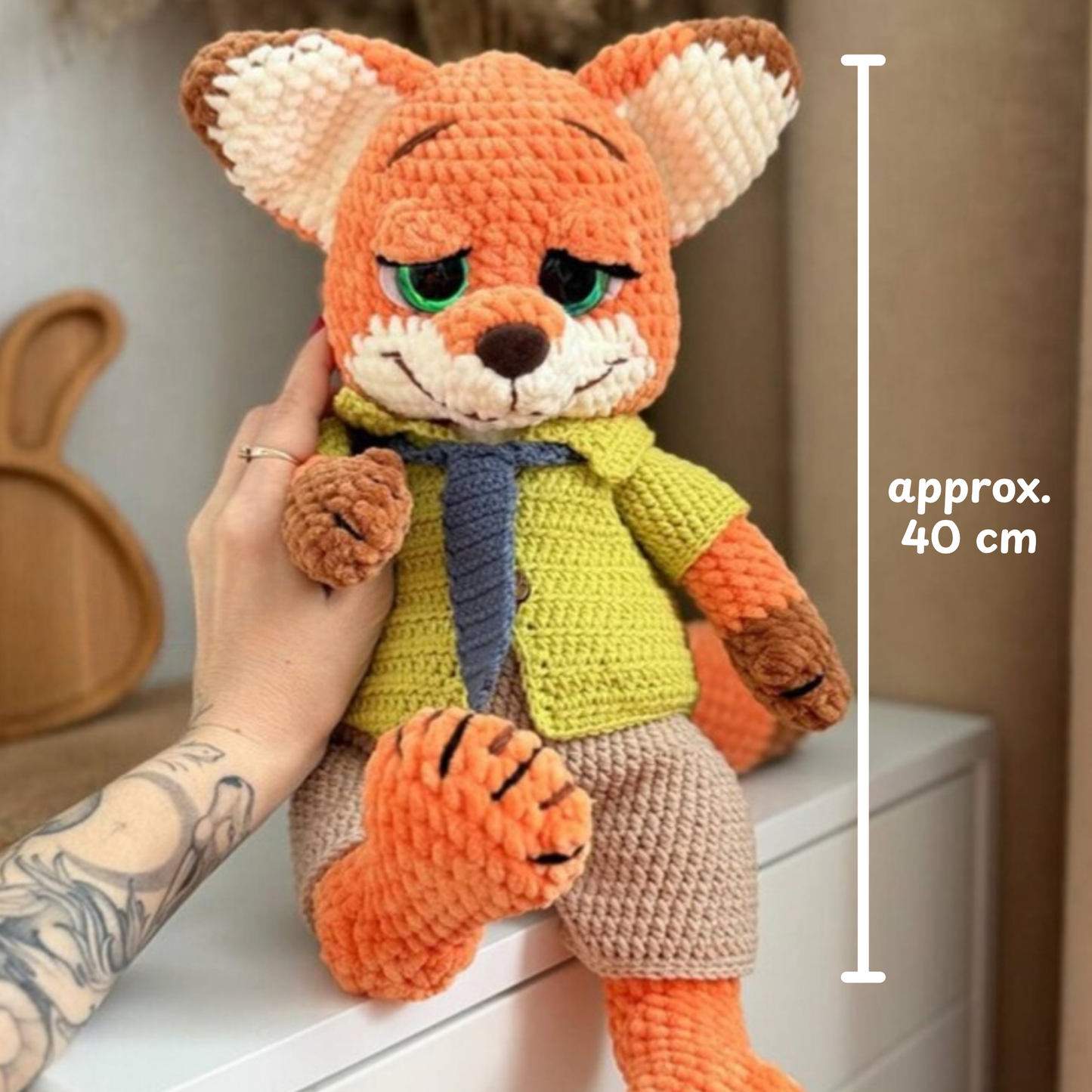 Crochet Judy Police Bunny Amigurumi Pattern (2-in-1 with Nick Fox)