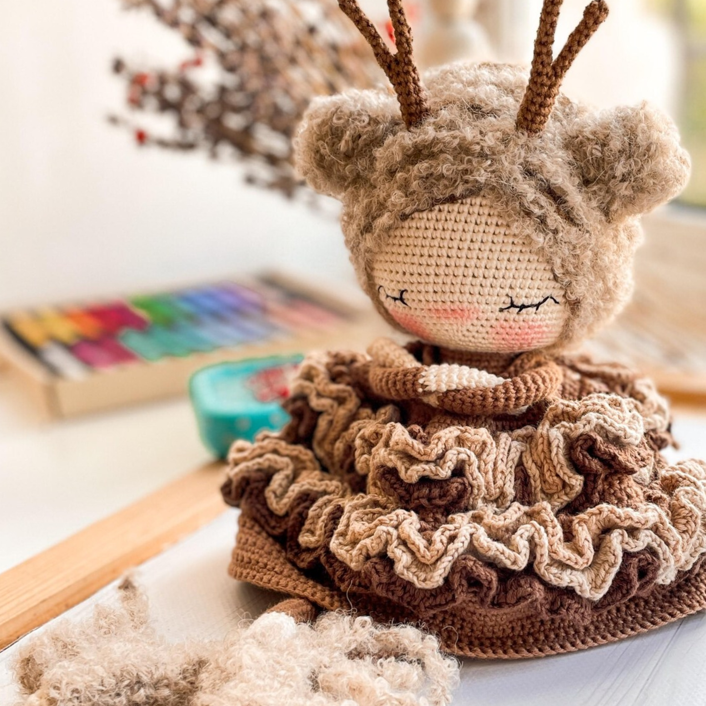 Crochet Friendly Deer Pattern (31 cm Doll)
