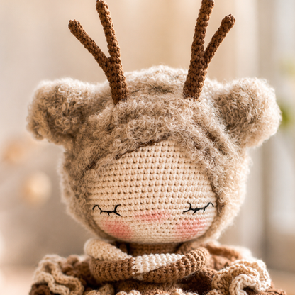 Crochet Friendly Deer Pattern (31 cm Doll)