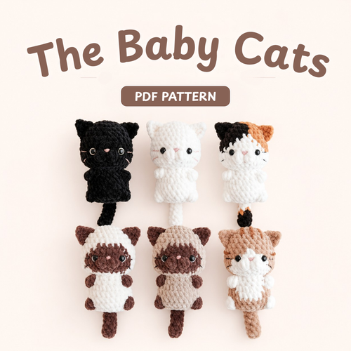 Crochet No Sew Baby Cat Bundle Pattern (4 Kitty Designs)