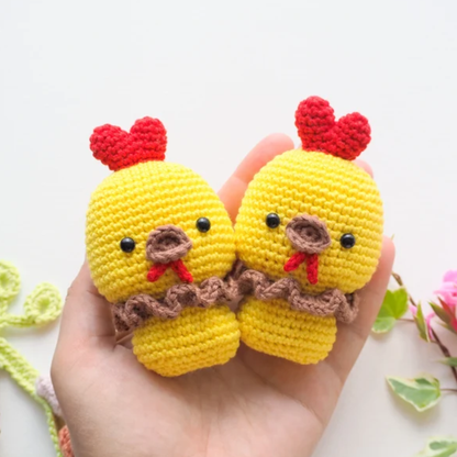 Crochet Mini Farm Friends Pattern (Frog, Chick, Sheep, Pig, Horse, Cow)