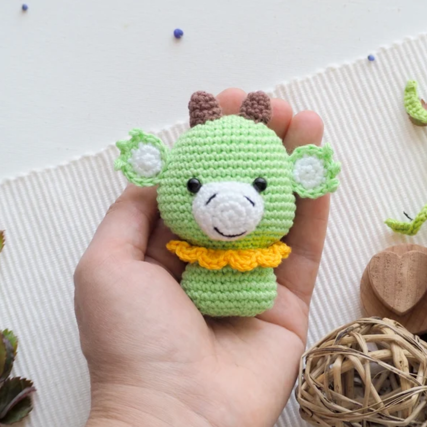 Crochet Mini Toys Pattern (Fox, Bunny, Bear, Dragon, Reindeer, and Giraffe)